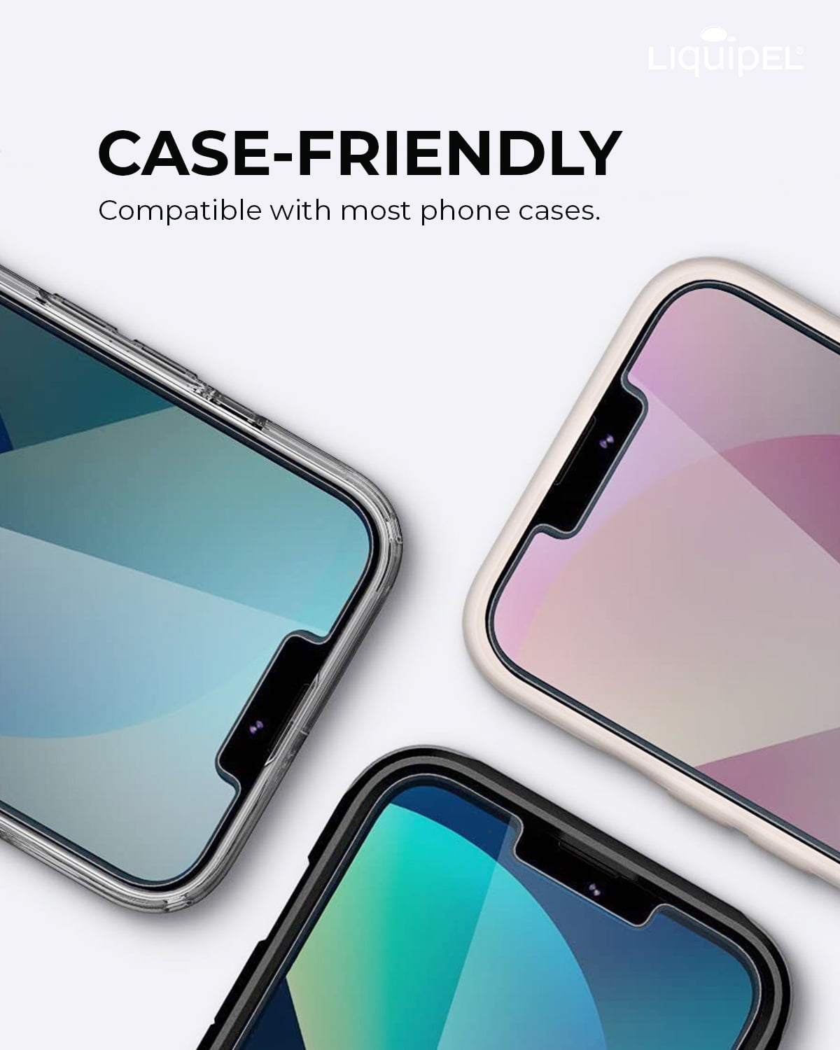 Liquipel Safeguard Glass Screen Protection, iPhone 12 Mini, with Application Tray