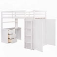 thumbnail image 2 of White Twin size Loft Bed with Integrated Drawers, Desk & Wardrobe - Saves Space & Adds Functionality, 2 of 19