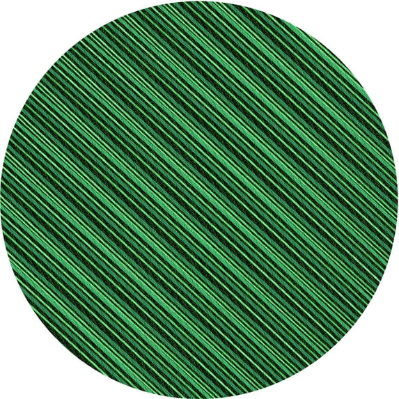 Ahgly Company Indoor Round Patterned Dark Forest Green Area Rugs, 7' Round
