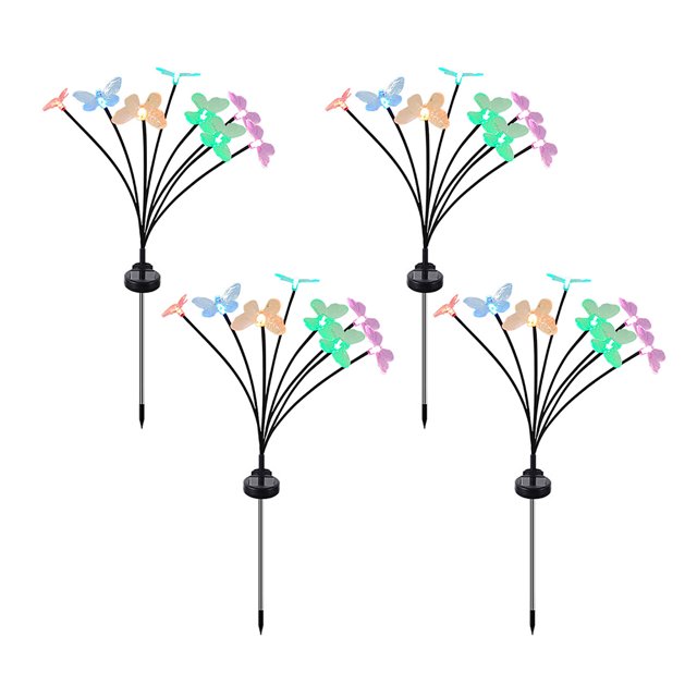 Luz De Tierra Lámpara de exterior duradera con luz solar de mariposa para jardín doméstico (D) Tmvgtek Para estrenar