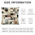 thumbnail image 6 of YANMS Modern Geometric Throw Pillow Covers Brown Black Stripes Cushion Covers For Bedroom Retro Circle Swirls Pillow Covers Abstract Texture Decorative Accent Pillow Cases,2 pcs White, 6 of 6