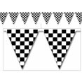thumbnail image 1 of Beistle - 50532 - Checkered Pennant Banner- Pack of 12, 1 of 5