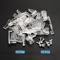 thumbnail image 3 of Uxcell 3.5mm Ceiling Lampshade Clips Fixed Buckle Light Fixture Accessories Plastic Transparent 10 Pair, 3 of 6