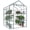 Clear, variant on Gianna Mini Walk-in Greenhouse Plant Tent with 5/8" Powder-Coated Steel Frame & 22Lbs Capacity Shelves, Weather-Resistant for Outdoor Gardening, 56.3" x 56.3" x 76.77",Green