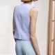 thumbnail image 4 of Camiseta sin mangas con cuello en V estilo informal Top sin mangas para mujer Top corto traje de trabajo de oficina, 4 of 9