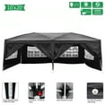 thumbnail image 3 of Lowestbest 10'x20'Outdoor Pop Up Tent with 6 Sidewall, Folding Gazebo Party Tent with Carry Bag, Black, 3 of 9