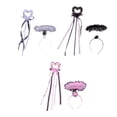thumbnail image 2 of Qarigey Diadema con ala de plumas para niños, boda, vacaciones, festival, de cumpleaños, varita, palo, vestido bonito, suministros de accesorios Disfraces de disfraces Blanco Qarigey AP015472-01, 2 of 6