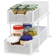 thumbnail image 1 of SimpleHouseware 2 Tier Sliding Cabinet Basket Organizer Drawer, White, 1 of 5