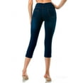 thumbnail image 4 of Women's Ripped Distressed Denim Capris Stretch Pull On Capri Jeans Size S-3XL, 4 of 5