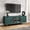 Green, variant on HLR Modern 66" TV Stand, for TVs up to 75", Living Room Entertainment Center with Glass Storage Cabinet, Green
