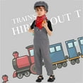 thumbnail image 5 of MEZZALL Halloween For Boys Train Engineer Overalls Outfits Kids Role Play Dress Up Party Performance Cozy Toddler Clothing, 5 of 9