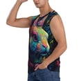 thumbnail image 3 of Balery Colorful Patterned Rabbit Camisetas sin mangas para hombre, absorbe la humedad y protege contra el mal olor.-XX-Large, 3 of 7