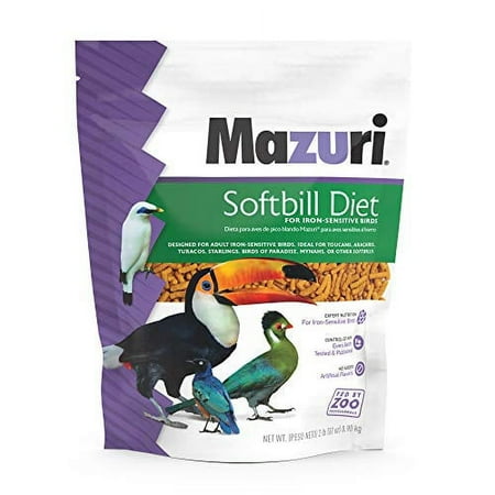 Mazuri | Softbill Diet for Iron-Sensitive Birds | 2 Pound (2 LB) Bag