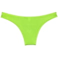 thumbnail image 2 of Botmois Men Shiny Bikini Briefs Underwear Hipster Pants Panties Solid Touch Briefs Enhance Pouch Cheeky Briefs Apple Green M, 2 of 3