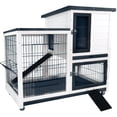 thumbnail image 1 of Conejera FunXplore para interiores y exteriores con protectores de orina de 2 pisos, 1 of 6