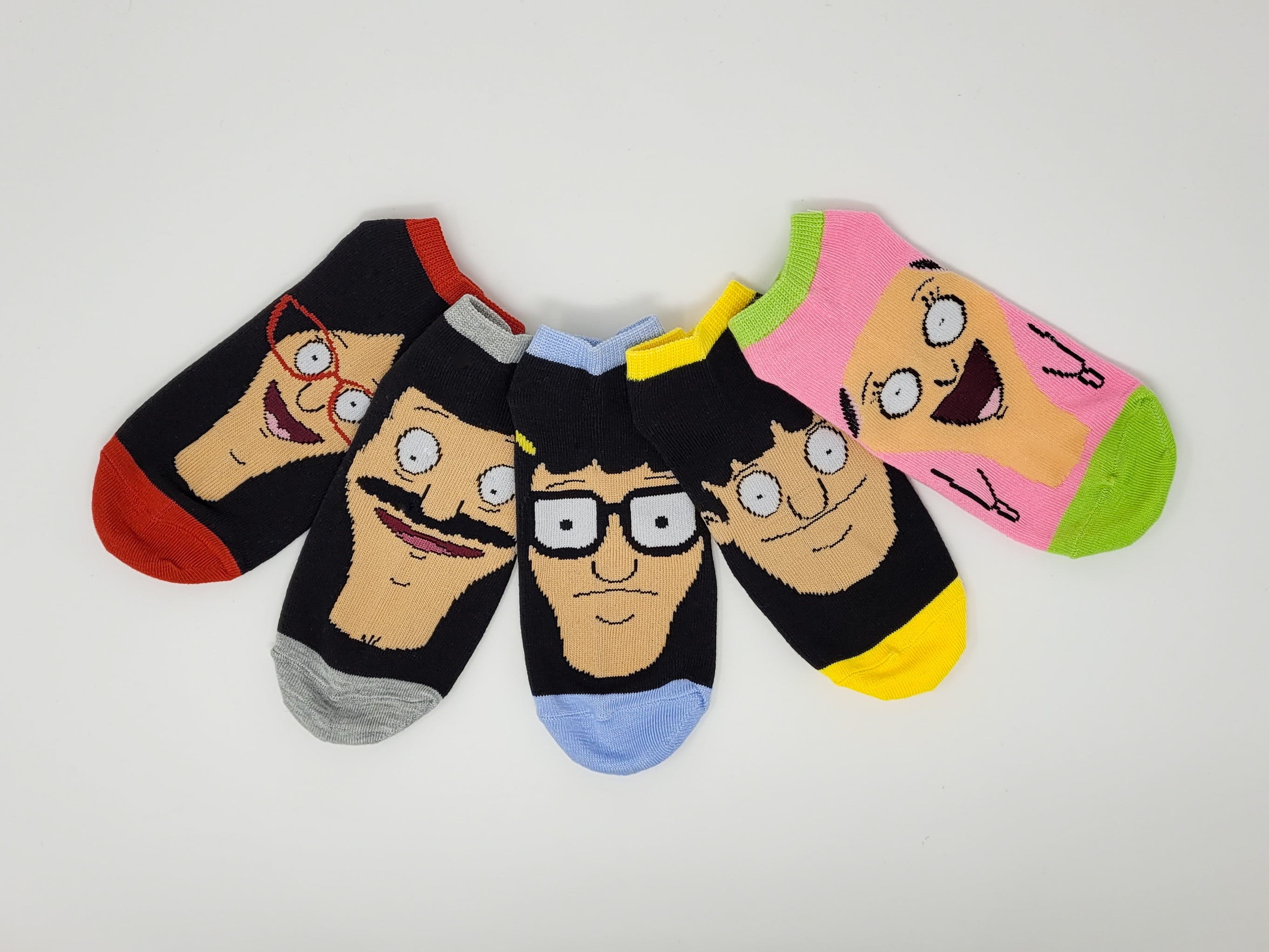 Bob's Burgers Cast Women's 5 Pair Low Cut Socks Set