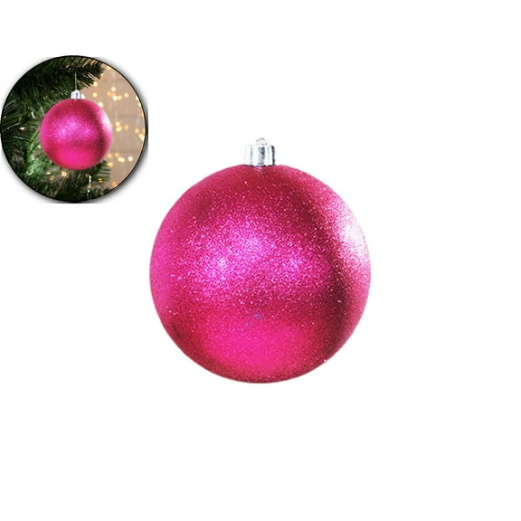 Dvruxg 6 Inch Shatterproof Plastic Christmas Tree Balls Extra Large Glitter Xmas Ornaments Bulbs for Christmas Decorations Bauble Ball Wedding Party Decor Holiday Home Decor