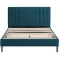 thumbnail image 1 of Classic Brands Chicago Moderne Touffeté Plate-Forme Lit Cadre, Grand, Sarcelle, 1 of 12