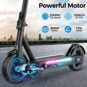 Electric Scooter for Adults - 600W Motor 10 Tires, up to 25MPH and 30Miles E Scooter