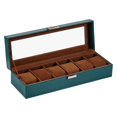 thumbnail image 1 of Caja de almacenamiento para exhibición de relojes, estuche para relojes a prueba de golpes, almohadillas extraíbles, estuche protector para relojes de Verde, 1 of 8