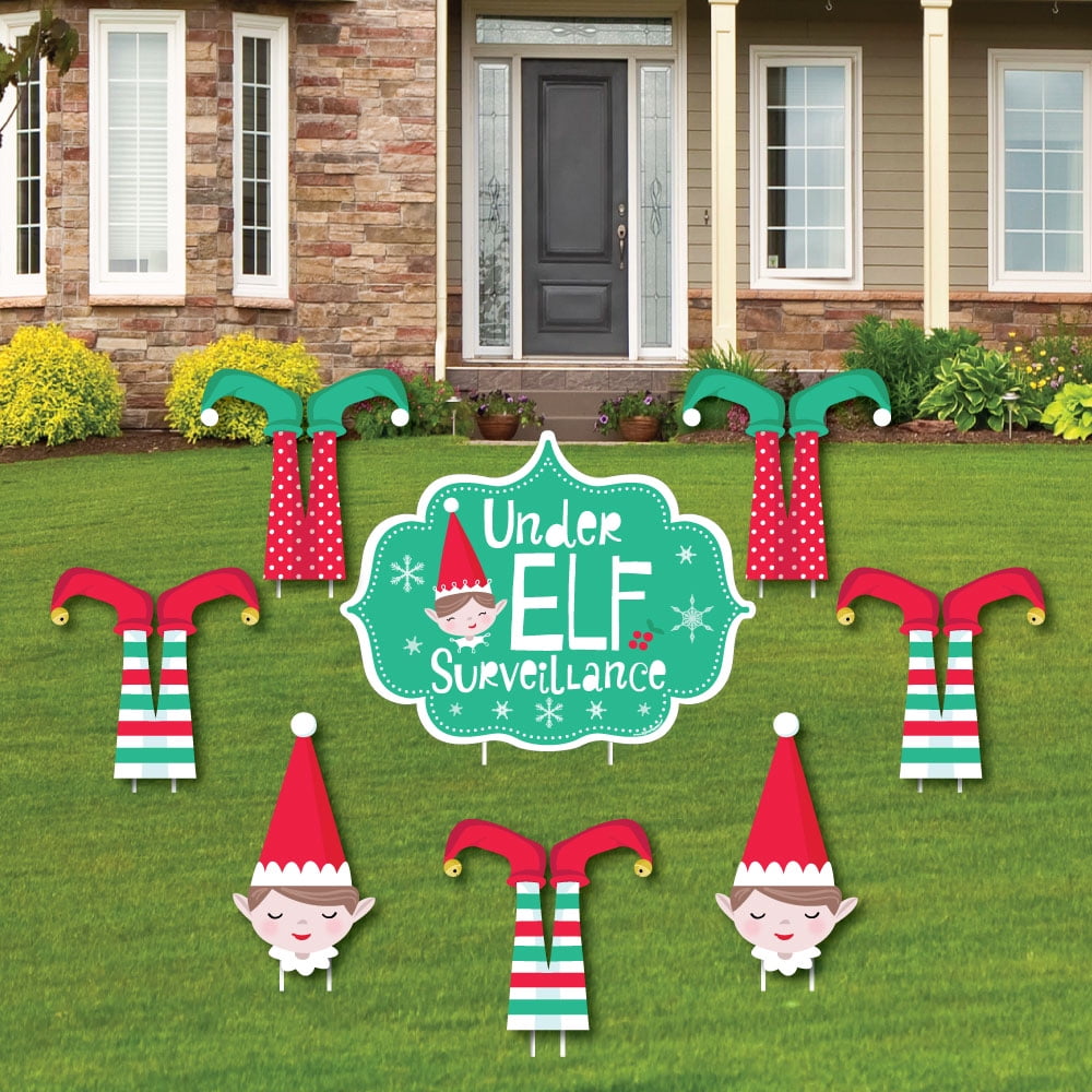 Elf Squad - Yard Sign and Outdoor Lawn Decorations - Kids Elf Christmas