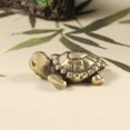 thumbnail image 2 of GOOHOCHY Figura de tortuga de latón, escultura de animal en miniatura de latón, estatua coleccionable de bronce, decoración de Feng Shui chino para atraer riqueza y propiedad., 2 of 8
