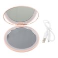 thumbnail image 1 of WEUVEB 1Jgo Espejo Plegable De Maquillaje Portátil Rosa Con Definición Y LED, 1 of 8