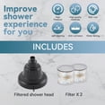 thumbnail image 5 of Filtered Shower Head 7 Spray Modes & 5.5" Rainfall Shower Head with 2 Filter Cartridges Black, 5 of 8