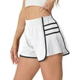 thumbnail image 2 of Cueply Women's Workout Shorts Pleated Running Athletic Gym Shorts with Liner Quick Dry, 2 of 6