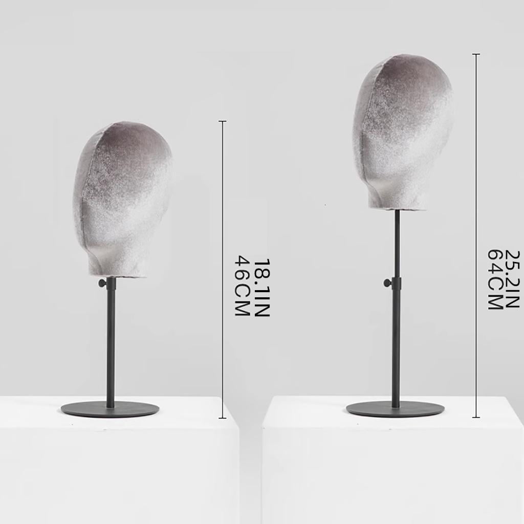 lanema Versatile Mannequin Head Stand for Hats and Wigs Hairpiece Display Rack with Adjustable Height Hair Salon Accessories