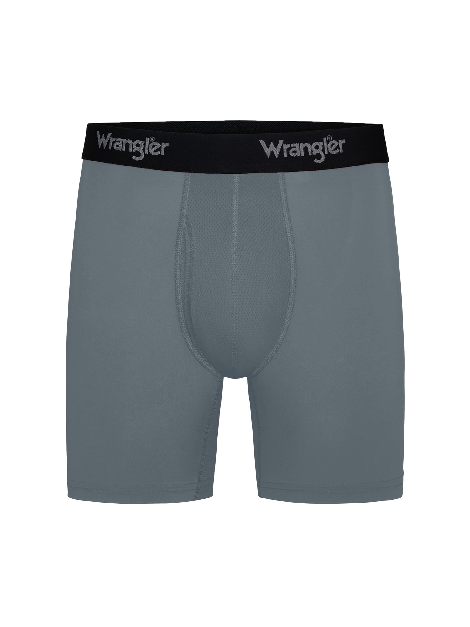 Wrangler Cool Carpenter 6" Boxer Briefs Men's Underwear, 3XL, Black/Duffle Green/Charcoal, 3-Pack