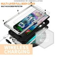 thumbnail image 3 of Feishell Cover for Samsung Galaxy S25 Ultra Case Heavy Dustproof Shockproof Dropproof Military Grade Rugged Durable Aluminum Metal Case with Kickstand Screen Protector Full Body Cover, Silver, 3 of 7