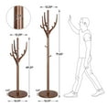 thumbnail image 3 of WOOW DEPOT Large Wood Coat Rack Heavy Duty Freestanding Clothes Hanger Stand w/ Stable Base & 12 Tree Branch Hooks for Corner Entryway Hallway Bedroom, 3 of 10