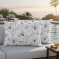 thumbnail image 5 of Pack of 2 Outdoor Pillow Covers 20x12 Inch Waterproof Gray Flowers Throw Pillow Covers,Decorative Couch Pillow Shams Protectors Abstract Floral Plants Pastoral Rustic Patio Pillowcases Cushion Covers, 5 of 8