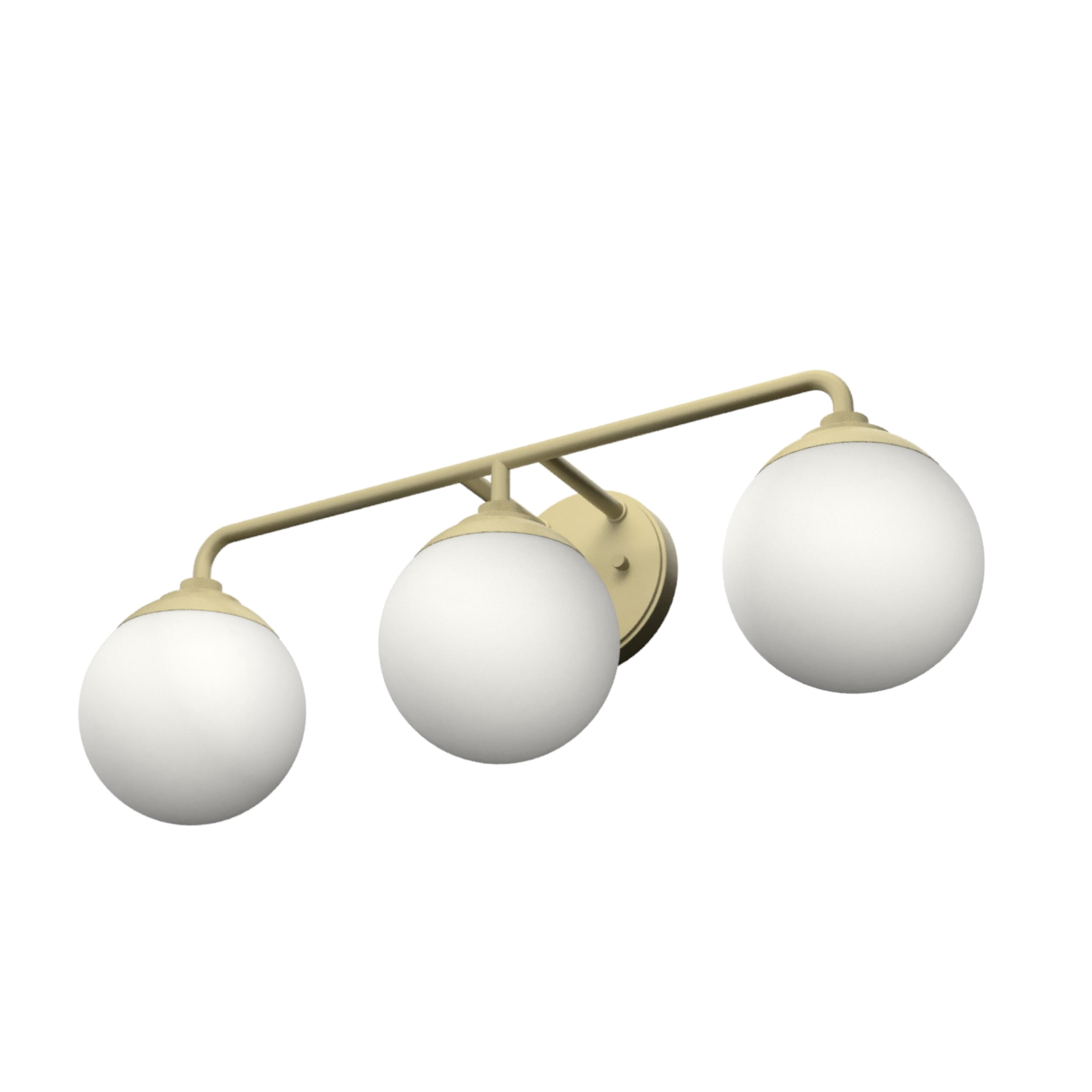 Hunter - Hepburn 3-light Modern Brass, Medium Size Vanity Light, Dimmable, Modern Style, for Bedrooms, Dining, Living Rooms - 19177