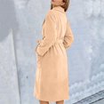 thumbnail image 6 of Gifts for Women Robe for Women Fleece Loungewear Oversized Hooded Women's Robes Bath Womens Bathrobe Khaki, 6 of 9