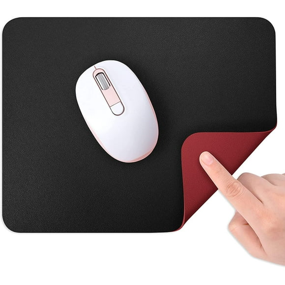 Hsurbtra Mouse Pad, Double-Sided PU Leather Small Square Mousepad 10.2 x 8.3 Inch, Waterproof Mouse Mat, Pretty Cute