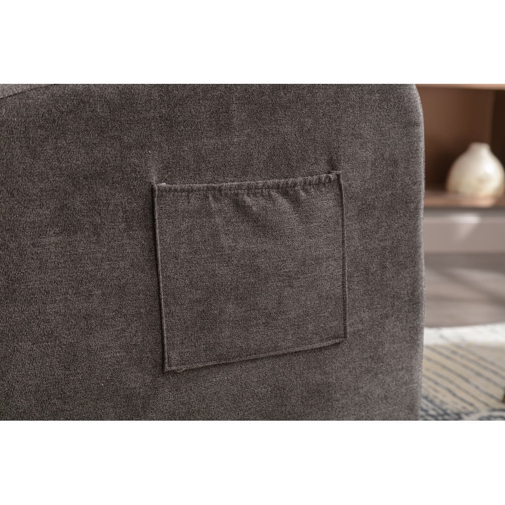 Upholstered Swivel Glider, Cosymart Rocking Chair for Nursery in Dark Grey, Modern Style One Left Bag