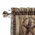 thumbnail image 5 of Tier Curtains 45 Inches Long, Western Farmhouse Window Treatment Curtain Drapes, Primitive Rustic Country Retro Texas Star Small Curtain Drapes for Bathroom Laundry Room, 27.5"x45", 2 Panels, 5 of 7