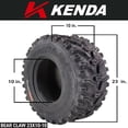 thumbnail image 2 of Kenda Bear Claw 23x10-10 Rear Off-Road Tires (2) for All-Terrain (ATV), Utility Task (UTV), & Side-by Side (SXS) Vehicles 23/10-10 w/ Keychain (2-Pack), 2 of 9