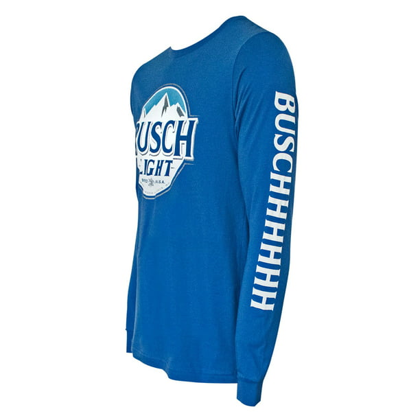 Busch - Busch Light Men's Blue Long Sleeve Buschhhhhh T-Shirt-XLarge ...