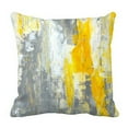 thumbnail image 1 of EREHome Grey And Yellow Abstract Art Painting Pillow Case Cover Set 18x18 Inch, 1 of 1