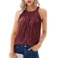 thumbnail image 2 of Women Fashion Tank Tops Sequins Loose Sleeveless Party Vests Summer Casual Shirts Streetwear, 2 of 3