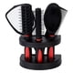 thumbnail image 1 of Juego de 5 peines portátiles para el cabello, duraderos, con espejo, profesionales, para peluquería en casa (rojo), 1 of 7