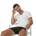 thumbnail image 6 of Hanes Men's Value Pack White V-Neck Undershirts, 6 Pack, 6 of 7