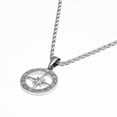 thumbnail image 2 of Collar Estrella CRUZE Plata Hipoalergénico Resistente Al Agua Estrella Brújula Plata, 2 of 6