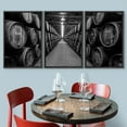 thumbnail image 2 of wall26 Framed Canvas Print Wall Art Set Retro Vintage Black &amp; White Wine Barrels Drinks &amp; Cocktails Food Photography Realism Decorative Rustic for Living Room, Bedroom, Office - 16"x24&q, 2 of 5