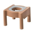 thumbnail image 2 of Elderly Squat Toilet Seat Stool Potty Chair for Bathroom Practical Portable Khaki Top, 2 of 8