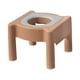 thumbnail image 2 of Asiento de inodoro para ancianos, taburete, orinal, silla para baño, duradero, antideslizante, tamaño Capota blanda de poliuretano color caqui, 2 of 9