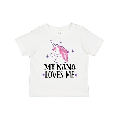 

Inktastic My Nana Loves Me Unicorn Gift Toddler Toddler Girl T-Shirt